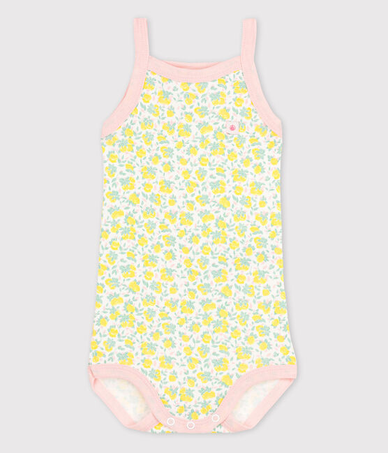 Body con spalline bebè femmina bianco ECUME/bianco MULTICO