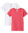 Lotto di 2 t-shirts per bambina a maniche corte bianco LOT
