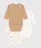 Set di 3 body incrociati a maniche lunghe in cotone neonato variante 2