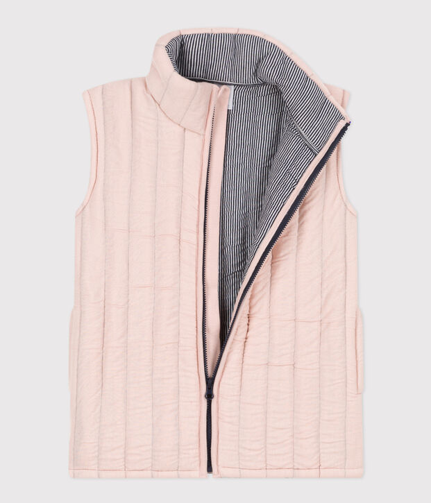 Giacca smanicata in tubique bambino unisex rosa