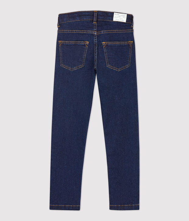 Pantalone slim bambino in denim blu