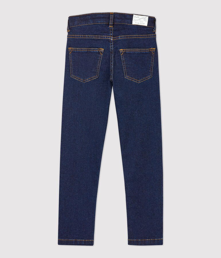 Pantalone slim bambino in denim blu