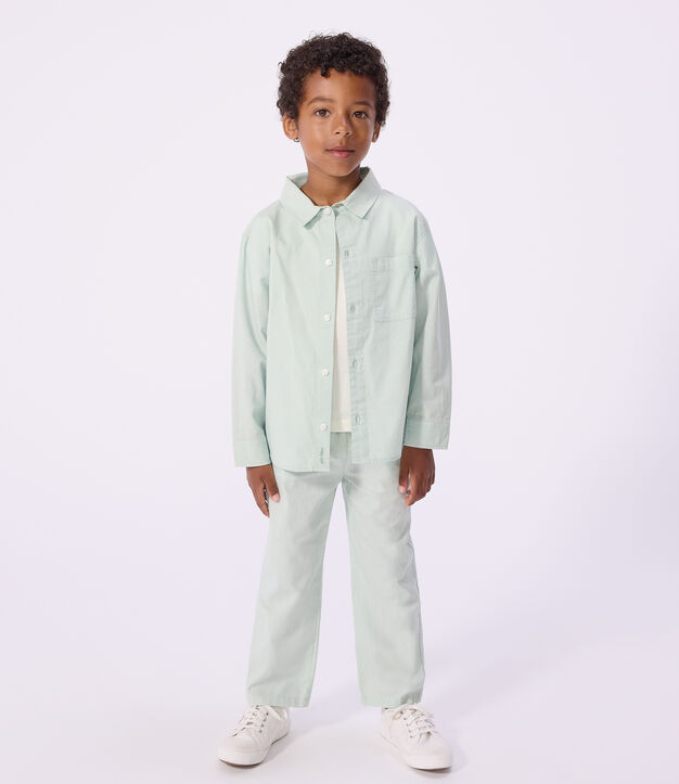 Camicia a maniche lunghe in cotone tinta unita bambino SPRAY