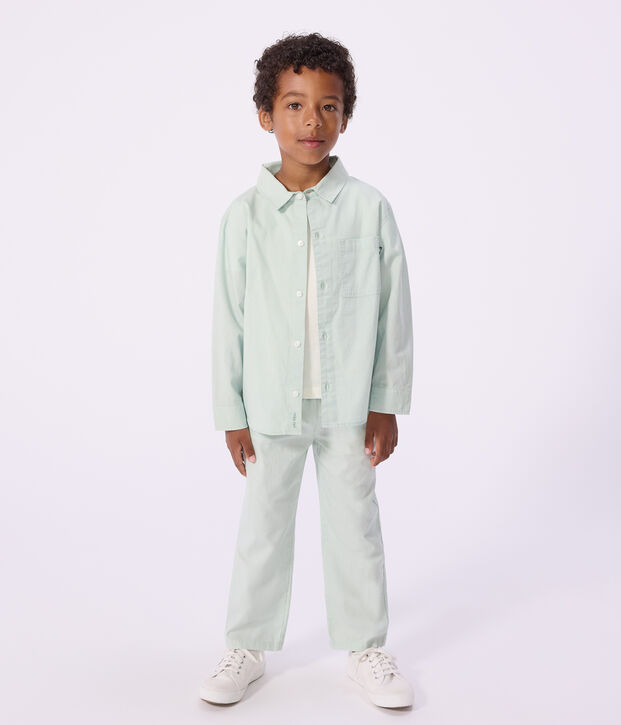 Camicia a maniche lunghe in cotone tinta unita bambino SPRAY