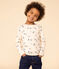 T-shirt a maniche lunghe in cotone a fiori bambina bianco AVALANCHE/ MULTICO