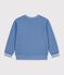 Felpa in cotone tinta unita bambina blu
