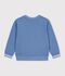 Felpa in cotone tinta unita bambina blu