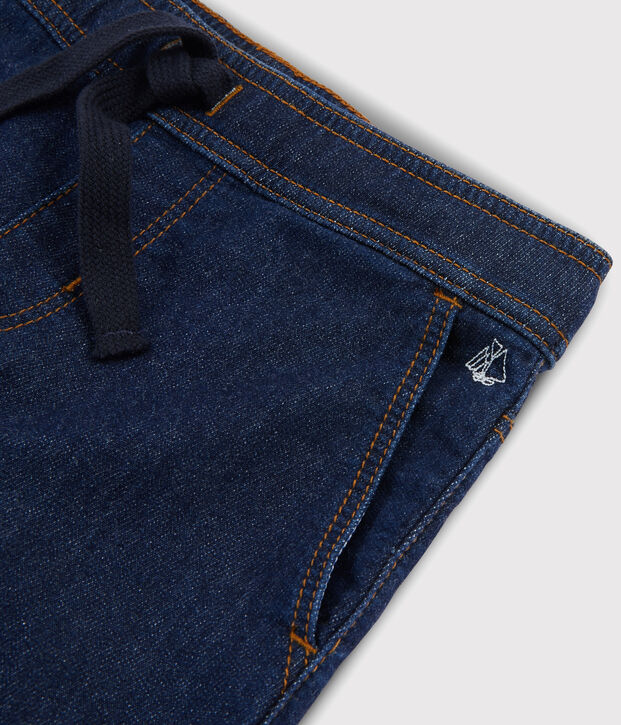 Pantaloni in molleton denim bambino blu