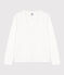 T-shirt LE DROIT scollo a V in cotone Donna bianco ECUME
