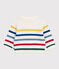 Maglione in misto lana e cotone a righe multicolori neonato bianco MARSHMALLOW/bianco MULTICO