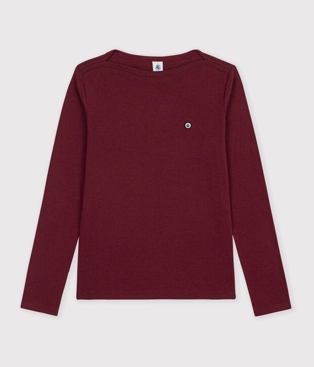 T-shirt a maniche lunghe con scollo a barca in cotone donna TRUFFE