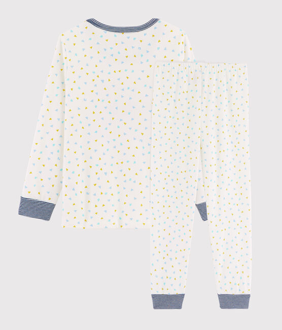 Pigiama bambino motivo tigre a costine bianco MARSHMALLOW/bianco MULTICO