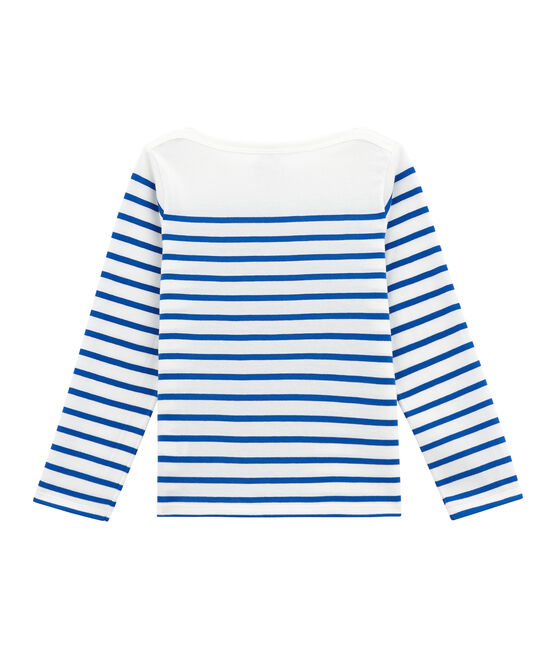 Maglia alla marinara da bambino con decorazioni creative bianco MARSHMALLOW/blu PERSE