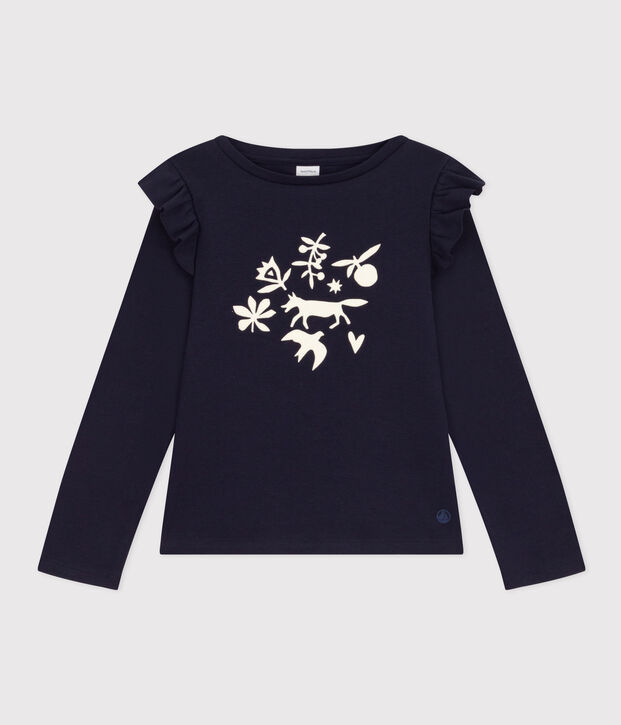 T-shirt maniche lunghe in cotone bambina SMOKING