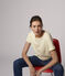 T-shirt in cotone/lino tinta unita Donna bianco MARSHMALLOW