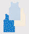 Set da 3 canotte in cotone con furgoni stampati bambino variante 1