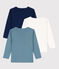 Confezione 3 t-shirt in cotone a maniche lunghe bambina / bambino variante 1