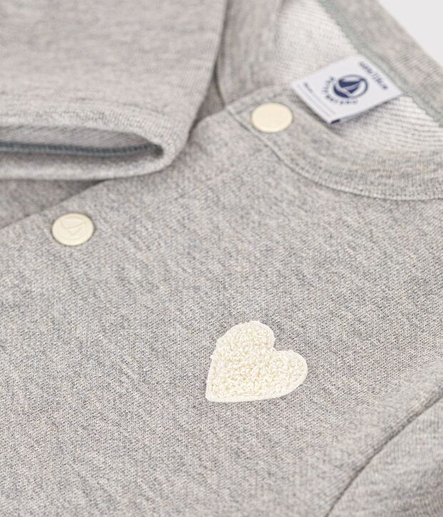 Cardigan in tessuto felpato bambina grigio