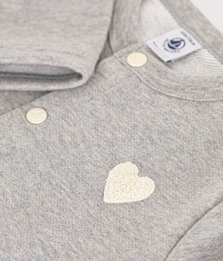 Cardigan in tessuto felpato bambina grigio