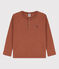 T-shirt bambino a maniche lunghe in cotone marrone CINA