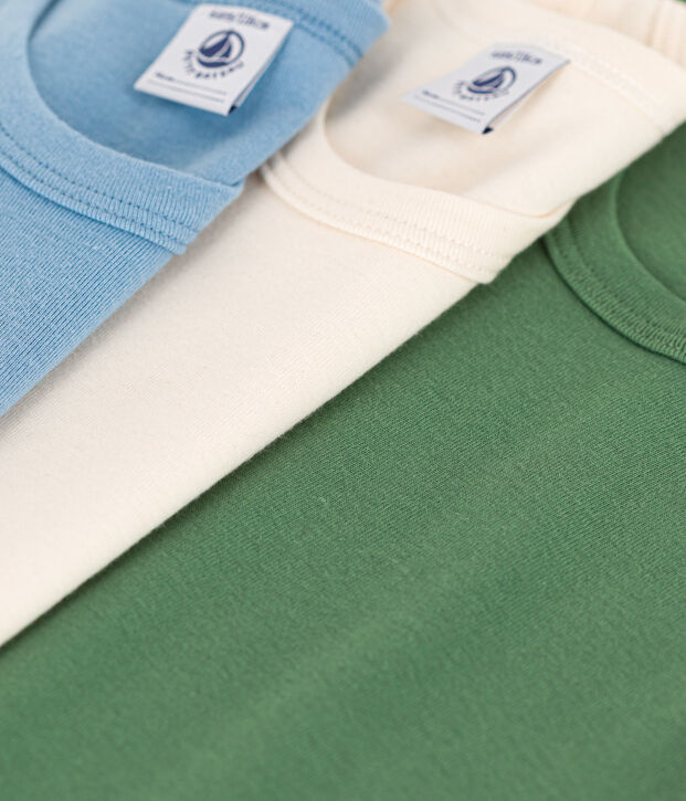 Confezione da 3 canottiere bambino in cotone multicolore