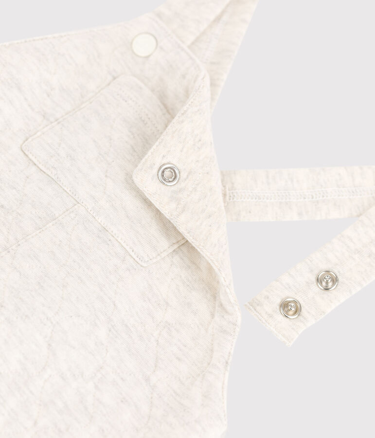 Salopette lunga in tubique trapuntato beb&egrave; beige MONTELIMAR CHINE