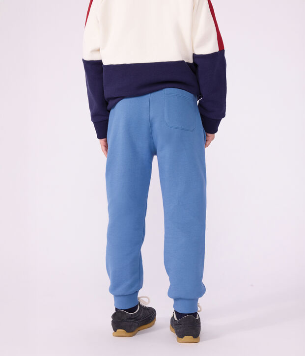 Joggers in cotone bambino blu
