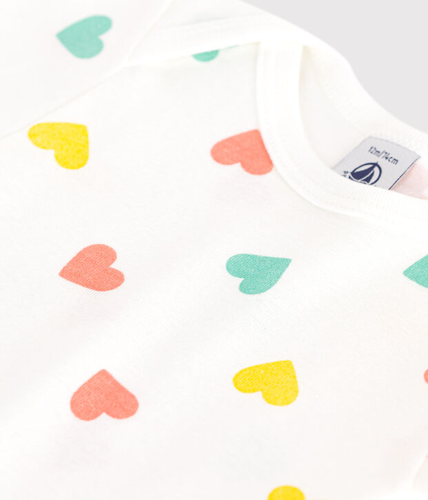 Body a maniche corte in cotone con stampa neonato blu/blu