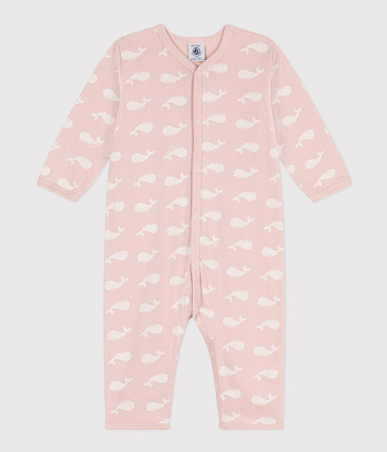 Tutina pigiama senza piedi in cotone stampato SALINE/ MARSHMALLOW