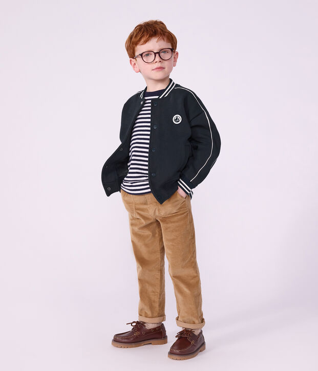 Giacca stile teddy bambino in cotone tinta unita SMOKING
