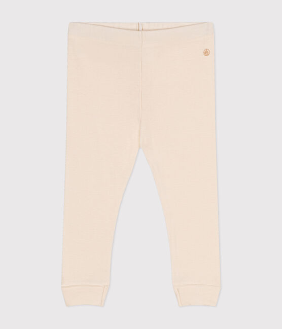 Leggings in cotone per bebè ecru AVALANCHE
