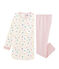 Camicia da notte a manica lunga con cuori bambina in jersey double face bianco MARSHMALLOW/bianco MULTICO