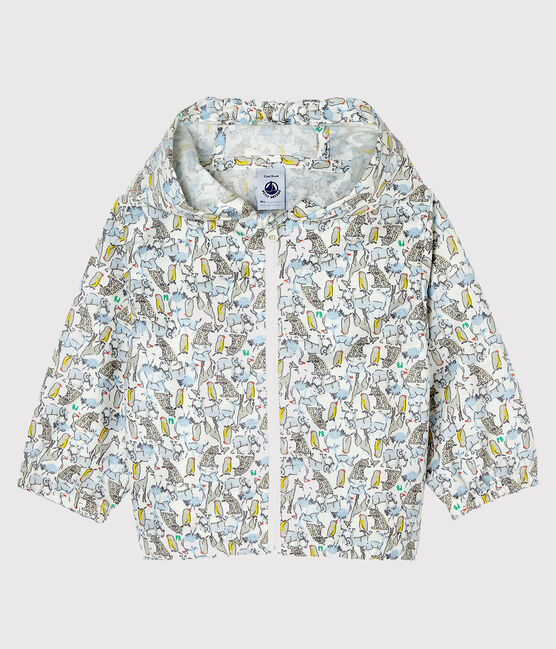 Giacca antivento fantasia bebè unisex bianco MARSHMALLOW/blu BRUT/ MULTICO