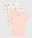 Confezione da 2 t-shirt bambina a maniche corte in cotone biologico