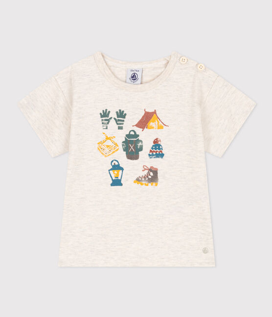 T-shirt a maniche corte in jersey per bebè beige MONTELIMAR CHINE