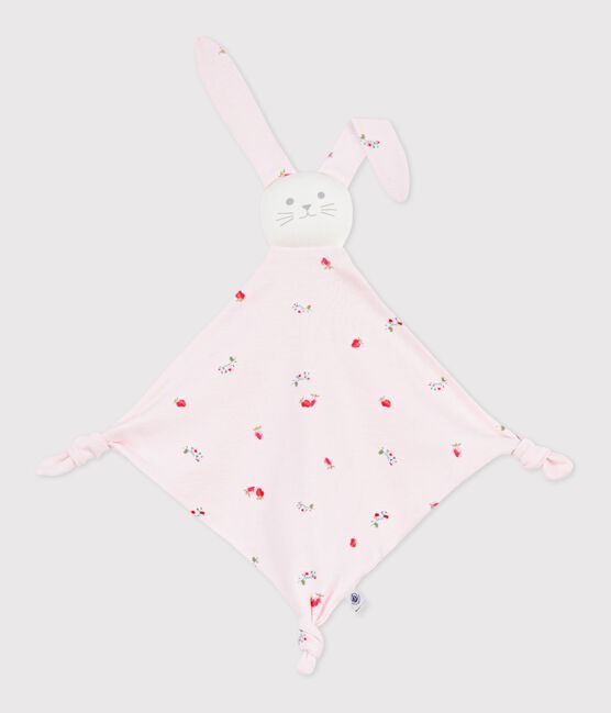 Doudou in cotone con stampa a fiori neonato rosa BARELY/ MULTICO