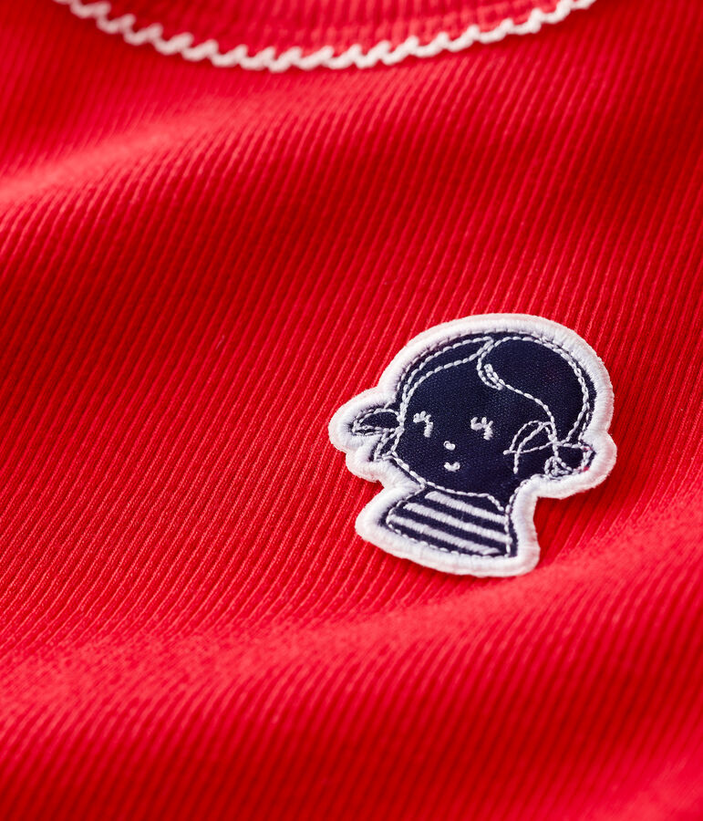 T-shirt a maniche corte in cotone bambina rosso TERKUIT