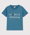 T-shirt  maniche corte in cotone bambino blu LAVIS