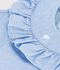 Blusa senza maniche in chambray di cotone ricamato neonato blu
