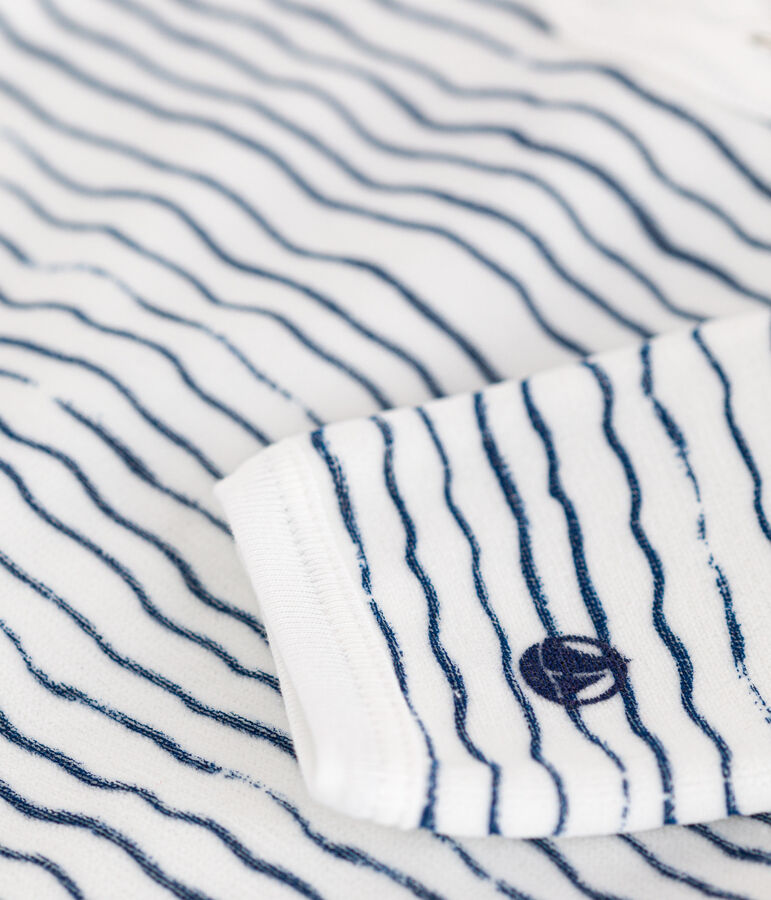 Dors bien en velours b&eacute;b&eacute; bianco/blu