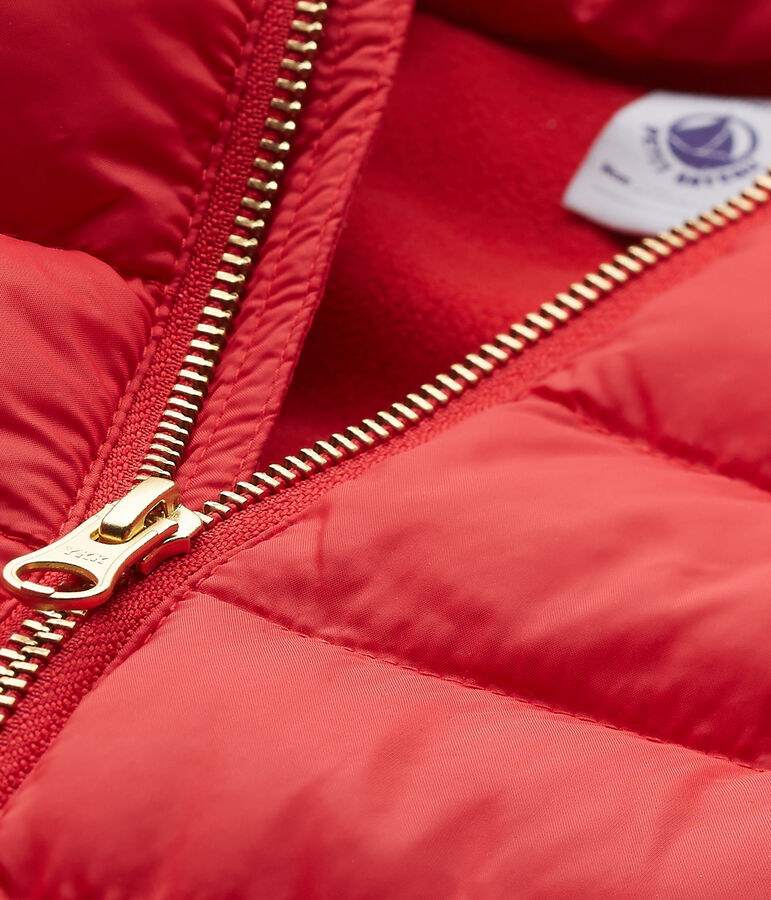 Piumino per bambina con cappuccio rosso