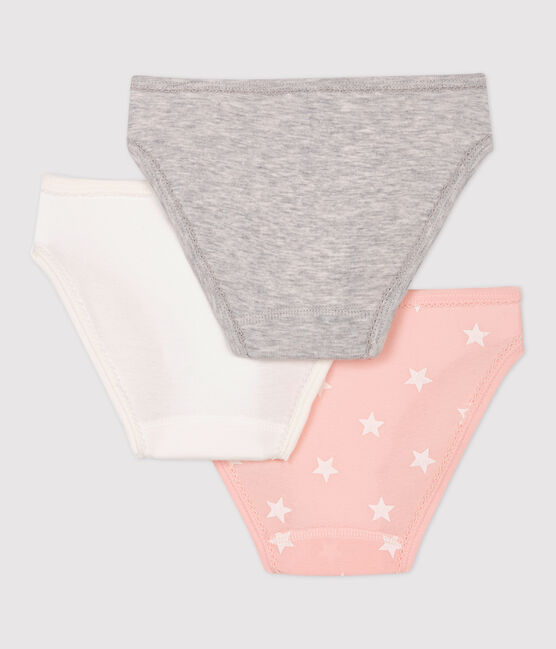 Confezione da 3 mutandine bambina fantasia stellata in cotone variante 1