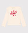 T-shirt maniche lunghe in cotone bambina ecru AVALANCHE