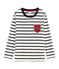 T-shirt maniche lunghe bambino bianco MARSHMALLOW/blu SMOKING