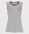 Abito senza maniche in cotone a righe bambina bianco MARSHMALLOW/blu SMOKING