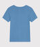 T-shirt L'Iconique in cotone tinta unita donna blu ALASKA