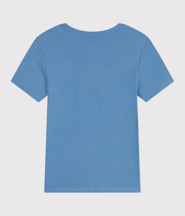 T-shirt L'Iconique in cotone tinta unita donna blu