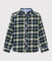 Camicia bambino a scacchi blu SMOKING/bianco MULTICO