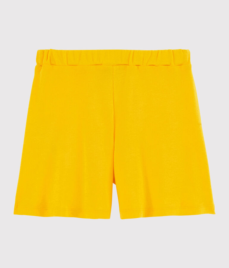 Shorts in cotone bambina giallo