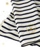 Marinière femme décolletée dans le dos. Petit bateau x Marie-Agnès Gillot beige COQUILLE/blu SMOKING